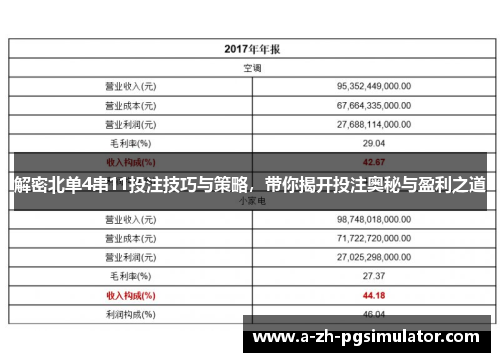 解密北单4串11投注技巧与策略，带你揭开投注奥秘与盈利之道