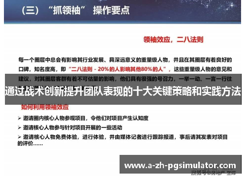 通过战术创新提升团队表现的十大关键策略和实践方法 通过战术创新提升团队表现的十大关键策略和实践方法